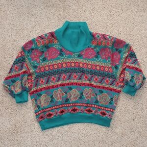 Vintage Graff Colorful Floral Top